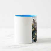 Greif im Wasserfall Zweifarbige Tasse (Mittel)