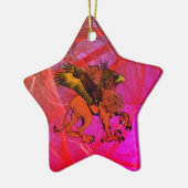 Greif-Stern-Verzierung #1 Keramik Ornament (Links)