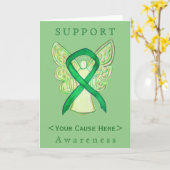 Greifbare Karte für das Green Awareness Ribbon Eng (Gelbe Blume)