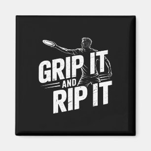 Greife es und reiße es Frisbee Golf Spieler Vintag Magnet