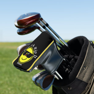 Greife es und rippe es gelb-gelb-glückliche Brille Golf Headcover