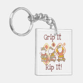 Greifen Sie es und zerreißen Sie es Skateboarding Schlüsselanhänger (Vorderseite links)