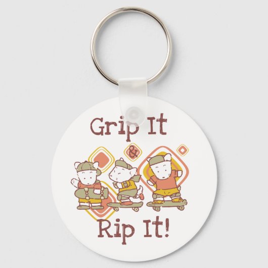 Greifen Sie es und zerreißen Sie es Skateboarding Schlüsselanhänger (Vorderseite)