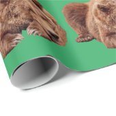 GREIFENDES BÄRCHENPAPIER, DAS SICH AUF DIE KREUZUN GESCHENKPAPIER (Rolleneckpunkt)