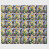 Greifgesichtsblumen aus Griffon-Frühlingsblumen Geschenkpapier (Flach)