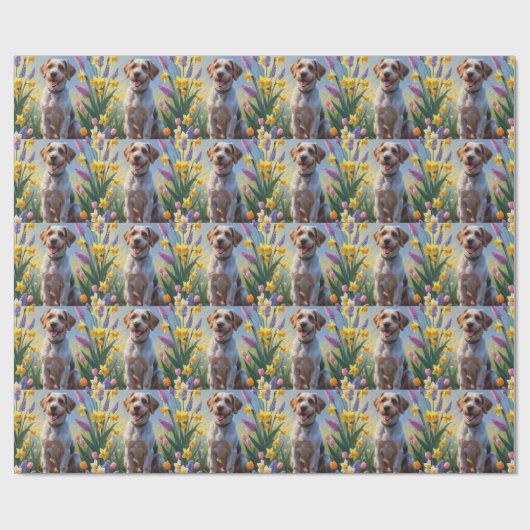 Greifgesichtsblumen aus Griffon-Frühlingsblumen Geschenkpapier (Flach)