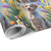 Greifgesichtsblumen aus Griffon-Frühlingsblumen Geschenkpapier (Rolleneckpunkt)