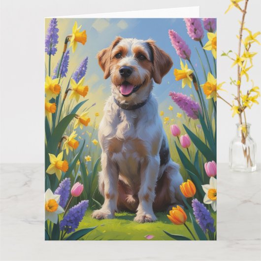 Greifgesichtsblumen aus Griffon-Frühlingsblumen Karte (Gelbe Blume)
