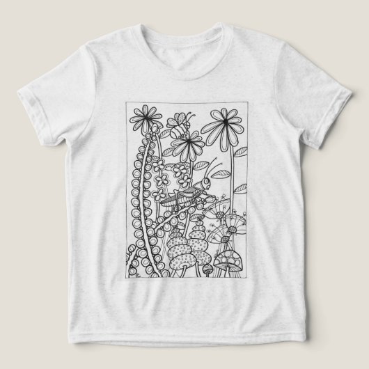 Greifkunde mit Fantasie-Blume Tri-Blend Shirt (Design Vorderseite)
