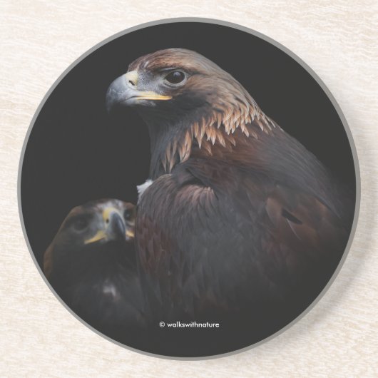 Greifvögel Getränkeuntersetzer (Vorne)