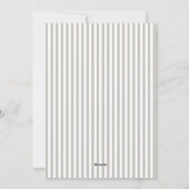 Greige/Beige Streifen Frohe Weihnachten Flache Fot (Rückseite)