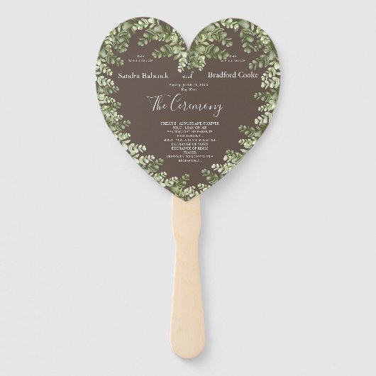 Greige Eukalyptus Herbst Herbst Gestalt Fächer (Vorderseite)