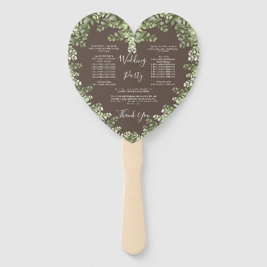 Greige Eukalyptus Herbst Herbst Gestalt Fächer (Rückseite)