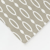 Greige - grauer und beige Dekor Fleecedecke (Ecke)