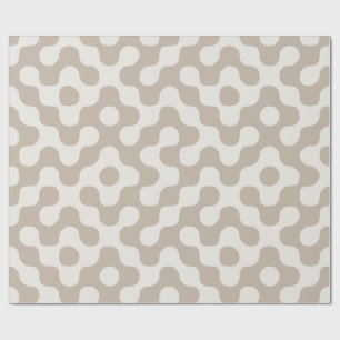 Greige-Mid-Century-Modern geometrische organische Geschenkpapier
