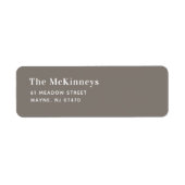 Greige Minimalist Return Address (Vorne)