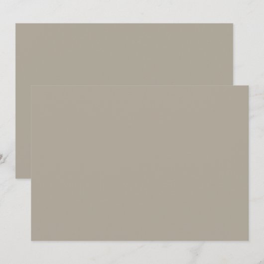 Greige Mitteilungskarte (Vorne/Hinten)