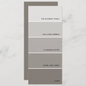 Greige Paint Swatch New Address Announcement Einladung (Vorne/Hinten)