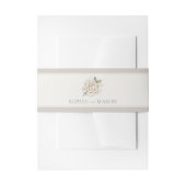 Greige Rose Wedding Invitation Einladungsbanderole (Vorderseite Beispiel)
