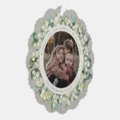 Greige Schneebeere+Eucalyptus Weihnachtsgirlande F Ornament Karte (Rechts)