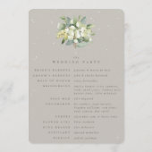 Greige Snowberry+Eucalyptus Bouquet Winter Wedding Programm (Rückseite)