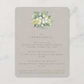 Greige Snowberry+Eucalyptus Wedding Probe Begleitkarte (Vorderseite)