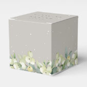 Greige Snowberry+Eucalyptus Winter Wedding Geschenkschachtel (Vorderseite)