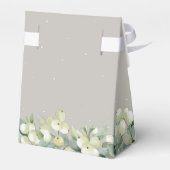 Greige Snowberry+Eucalyptus Winter Wedding Geschenkschachtel (Rückseite)