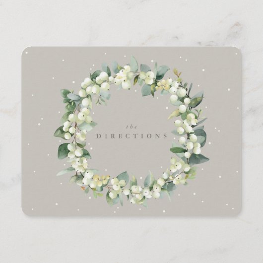 Greige Snowberry+Eukalyptus Ausgeglichene Richtung Begleitkarte (Rückseite)