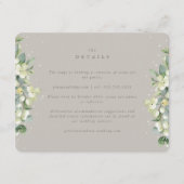 Greige Snowberry+Eukalyptus Ewedding Details Begleitkarte (Vorderseite)