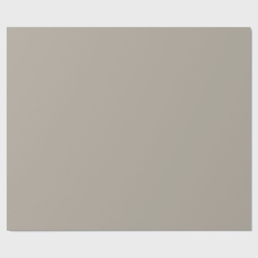 Greige Solid Color Anpassen Geschenkpapier (Flach)