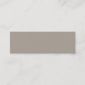 Greige Solid Color Anpassen Mini Visitenkarte (Vorderseite)