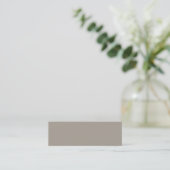 Greige Solid Color Anpassen Mini Visitenkarte (Stehend Vorderseite)