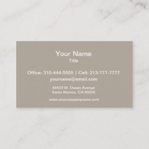 Greige Solid Color Anpassen Visitenkarte