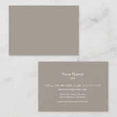 Greige Solid Color Anpassen Visitenkarte (Vorne/Hinten)