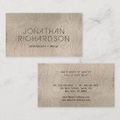 GREIGE WOODGRAIN MIT ARCHITEKTURELLEN ARCHITEKTURT VISITENKARTE (Vorne/Hinten)