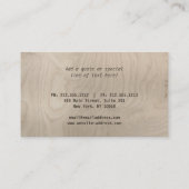 GREIGE WOODGRAIN MIT ARCHITEKTURELLEN ARCHITEKTURT VISITENKARTE (Rückseite)