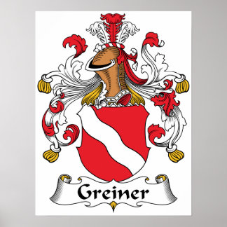 Greiner Familienwappen Poster
