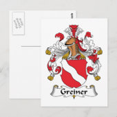 Greiner Familienwappen Postkarte (Vorne/Hinten)
