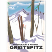Greitspitz Schweiz & Österreich Skiposter Aufkleber (Vorderseite)
