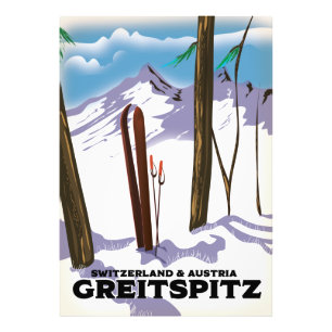 Greitspitz Schweiz & Österreich Skiposter Fotodruck