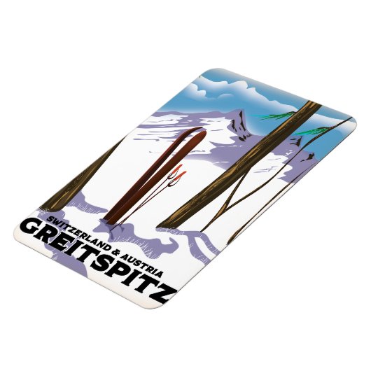 Greitspitz Schweiz & Österreich Skiposter Magnet (Linke Seite)