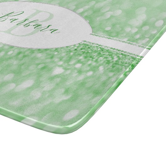 Grelicher Glitzer - personalisierter Ausschuss Schneidebrett (Ecke)