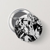 Grelle und grüne Laternen-Platte 2 Button (Vorne & Hinten)