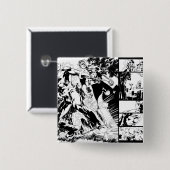 Grelle und grüne Laternen-Platte 2 Button (Vorne & Hinten)