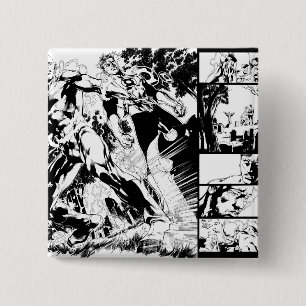 Grelle und grüne Laternen-Platte 2 Button