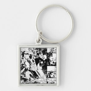 Grelle und grüne Laternen-Platte 2 Schlüsselanhänger