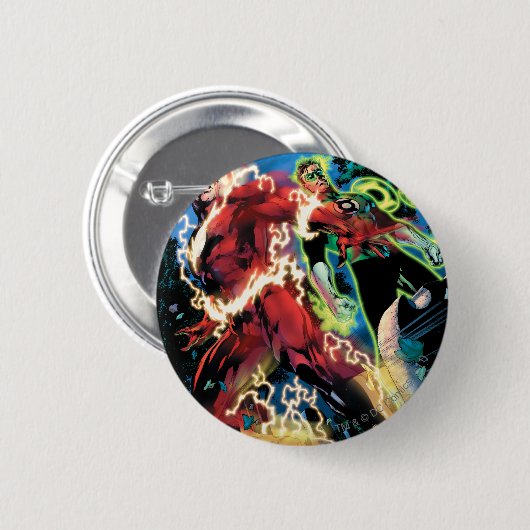 Grelle und grüne Laternen-Platte Button (Vorne & Hinten)