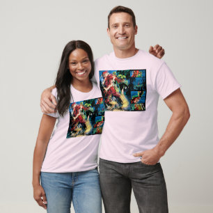 Grelle und grüne Laternen-Platte T-Shirt