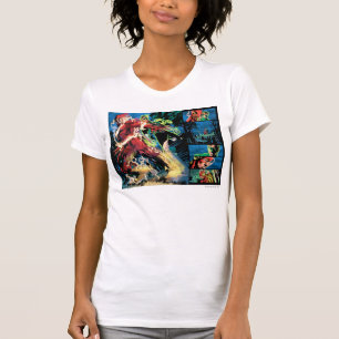 Grelle und grüne Laternen-Platte T-Shirt